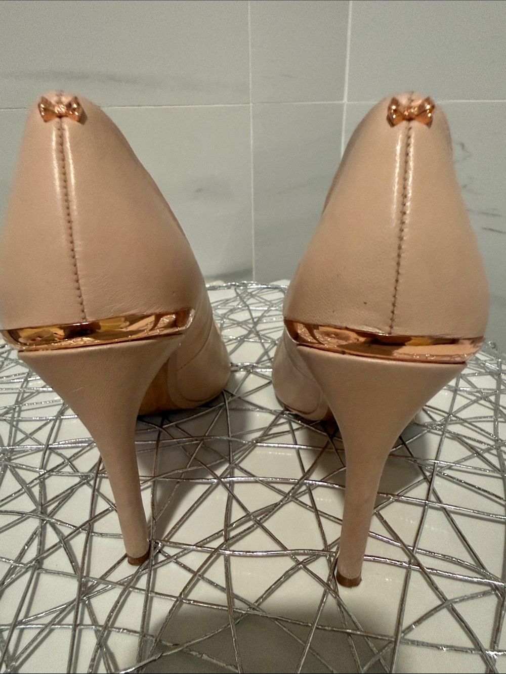 Ted Baker Kawwa Leather Heels in Rose Size 6.5 - Picture 6 of 14